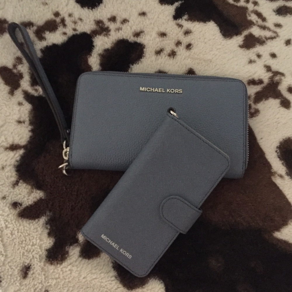 Michael Kors wallet and IPhone case
